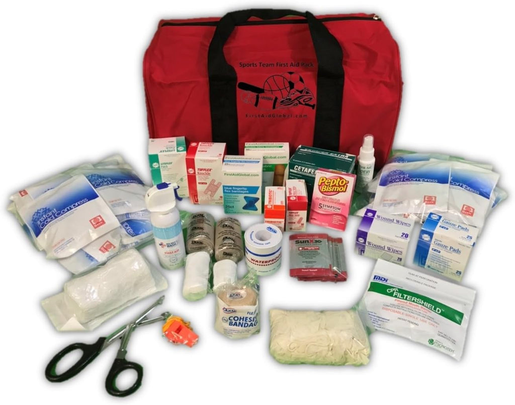 Coach's Sports Team First Aid Pack, 315-Pieces with 24 Ice Packs (The Original from Prepare Survive) for Soccer, Baseball, Basketball, Football, Swimming, Lacrosse, Biking, Track and Field