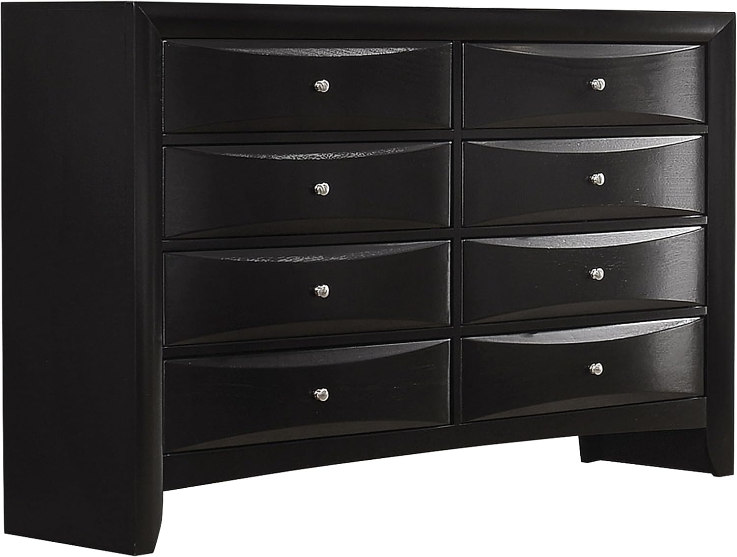 Coaster Home Furnishings Briana Transitional 5-Piece Bedroom Set Queen Size Storage Bookcase Bed Frame 56-inch Headboard Black 202701Q-S5