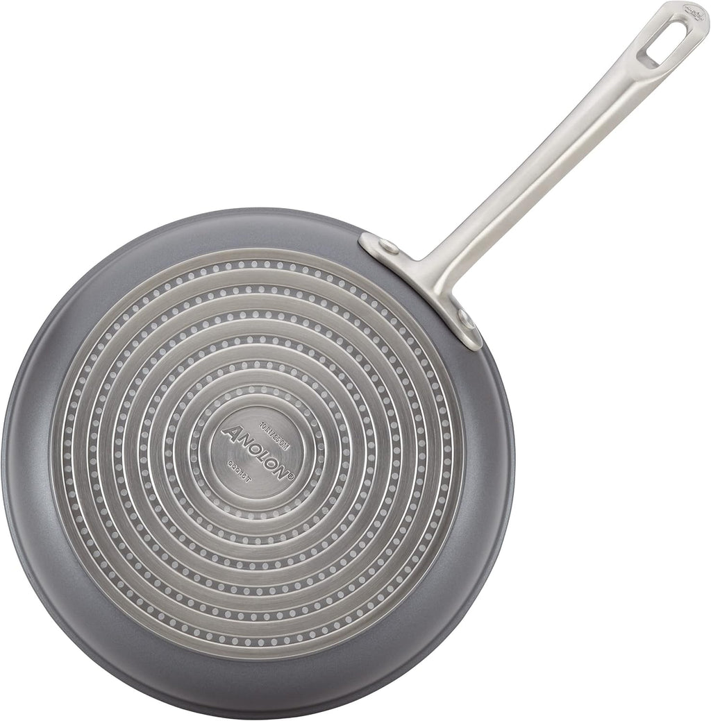 Anolon Accolade Forged Hard Anodized Nonstick Pots & Pans - Induction Cookware Set - 12 Piece - Moonstone Gray