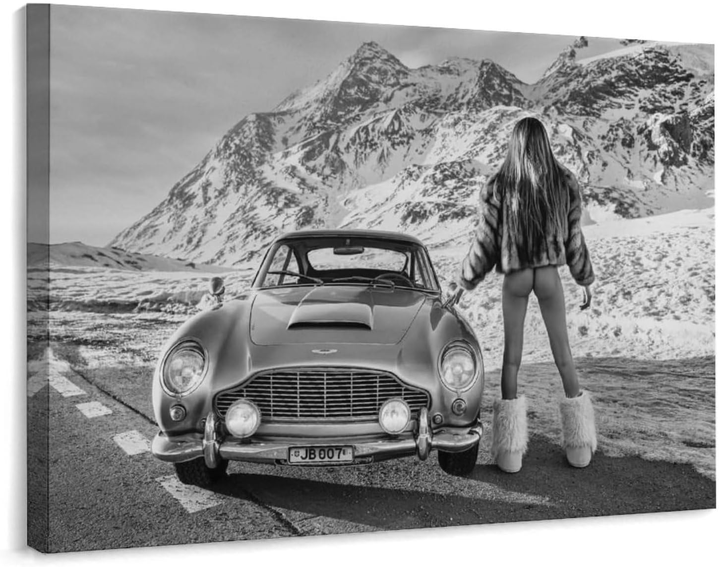 David Yarrow Art Photography Black And White Poster Canvas Wall Art Poster Print Picture Paintings for Living Room Bedroom Office Decoration, Canvas Poster Art Gift for Family Friends.32x24inch(80x60c