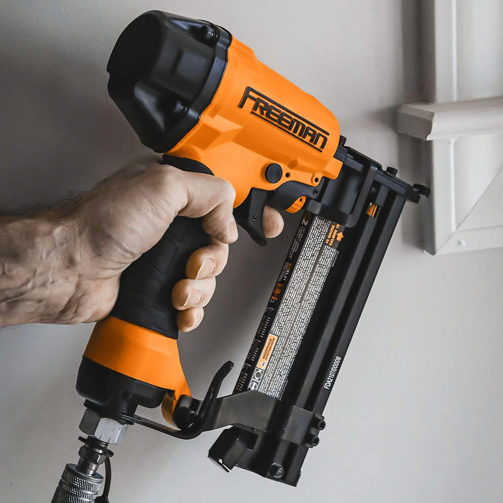 Freeman G2XL31 2nd Generation Pneumatic 3-in-1 16 and 18 Gauge 2' Finish Nailer/Stapler with Adjustable Metal Belt Hook and 1/4' NPT Air Connector