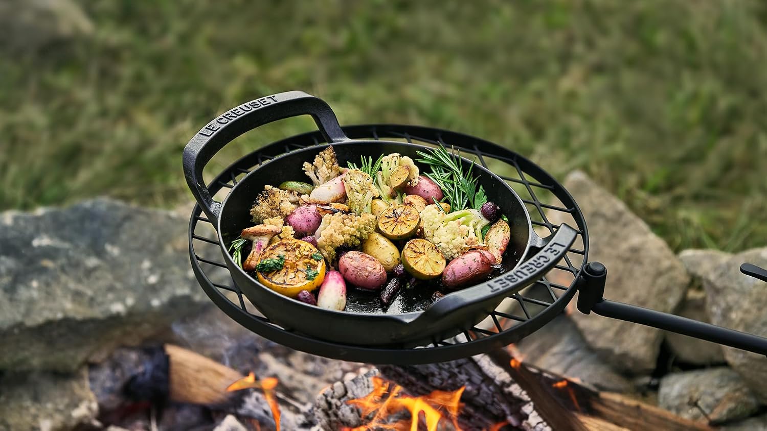 Le Creuset Alpine Outdoor Collection Enameled Cast Iron Skillet, 10'
