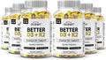 Organics Ocean Better D3 + K2-100% Organic VIT D3 and K2 Supplements with Maximum Bioavailability - Supports Bone Density, Calcium Balance, Immunity & Mood - 6-Pack, 180-Day Supply
