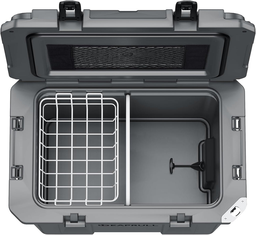 Hard Cooler, Insulated Ice Chest Box Holds Ice for More Days, Portable Cooler with Handle, Cup Holders, Double Latches for Camping Drink, Beach, Picnic, Fishing, Boat, Barbecue