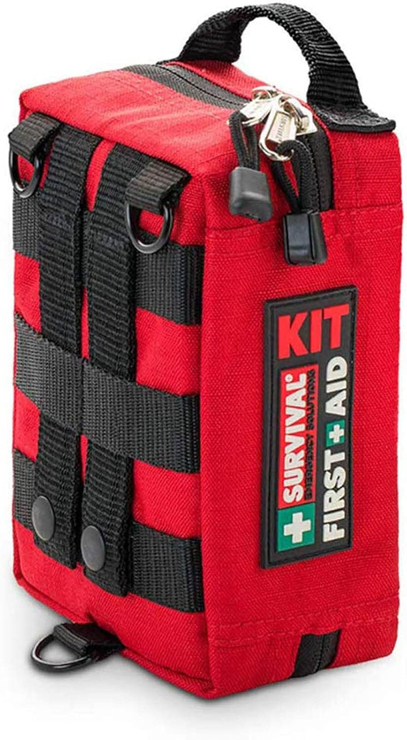 Red First Aid Bag, First Aid Bag, Portable Travel First Aid Kit Mini Medical Bag Drug Pack Storage Bag Empty Small Portable Medicine Outdoor Travel Rescue Bag Pouch Tote