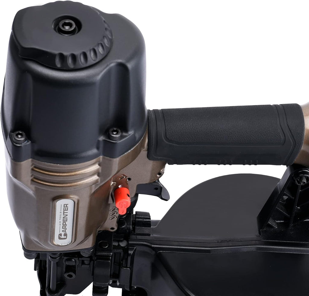 CCN65Z 0 Degree 1-1/2″ to 2-1/2″ Pneumatic Coil Siding Nailer with Tool-less Depth Adjustment, Drives plastic collated nails.