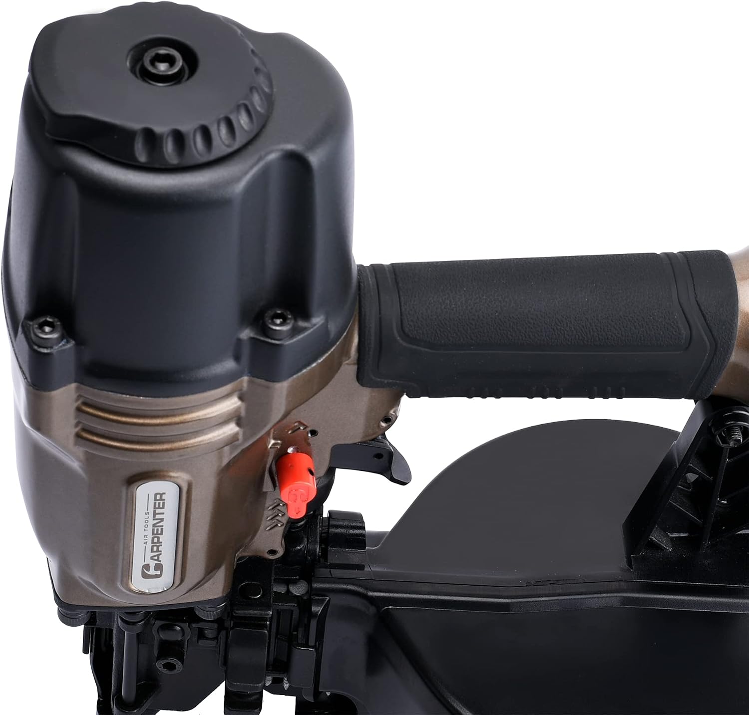 CCN65Z 0 Degree 1-1/2″ to 2-1/2″ Pneumatic Coil Siding Nailer with Tool-less Depth Adjustment, Drives plastic collated nails.