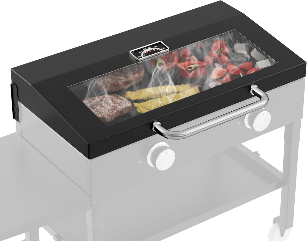 BBQ Future Griddle Lid for Blackstone 28 inch Griddle, Clear View Griddle Hard Cover Hood for 28' Blackstone 1517 1853 2206 1885 and More, Flat Top Cooking Station