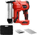 20V 18 Gauge Cordless Nail Gun Safety Pin 2 Inch Power Brad Nailer with 18GA Machine Electric Staple 2 in 1 Gun Nails Kit for Wood Upholstery DIY Framing Home Improvement (No Battery)