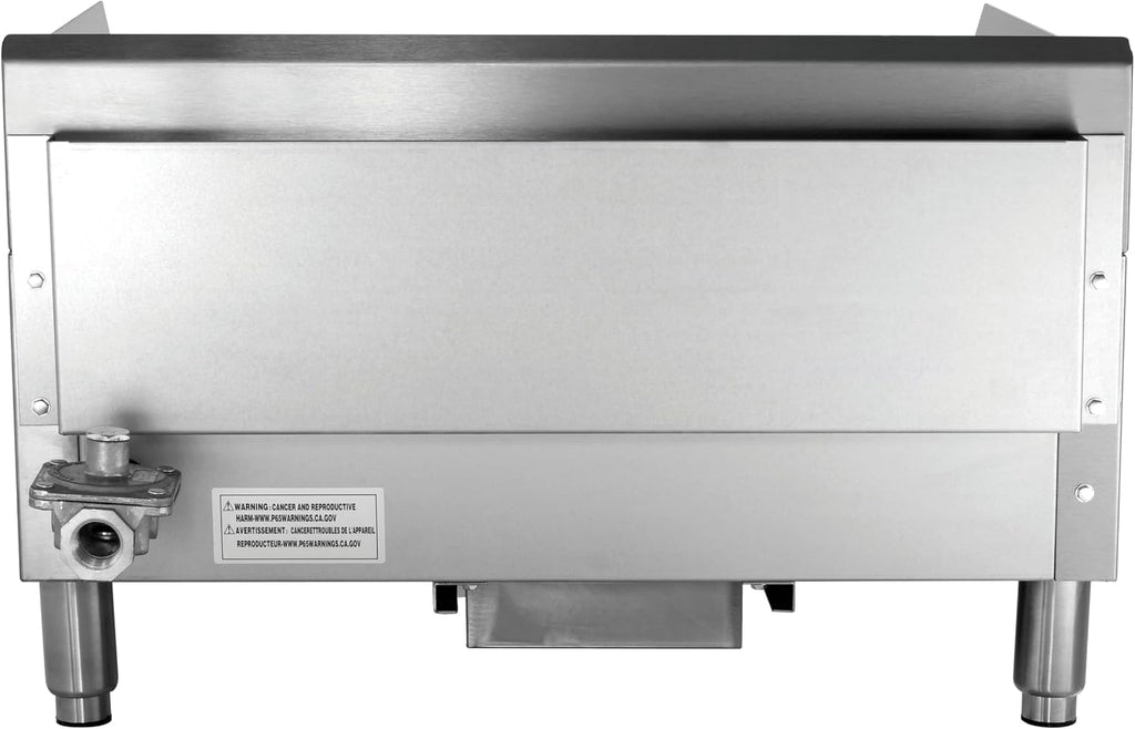Kratos 24' Wide Commercial Restaurant Gas Countertop Griddle, Thermostatic Controls, 2 Burners, 60,000 BTU Output (29Y-007)