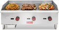 WESTLAKE 36'W Commercial Gas Griddle Countertop Natural Gas and Propane Griddle with 3 Burners 90000 BTU, Stainless Steel Plate Grill for Restaurants