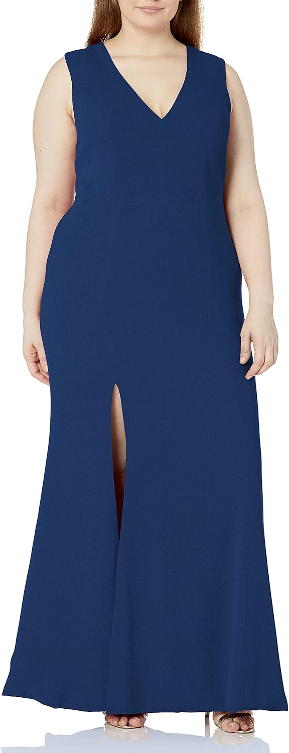 Iris Spaghetti Strap Plunging Long Dress