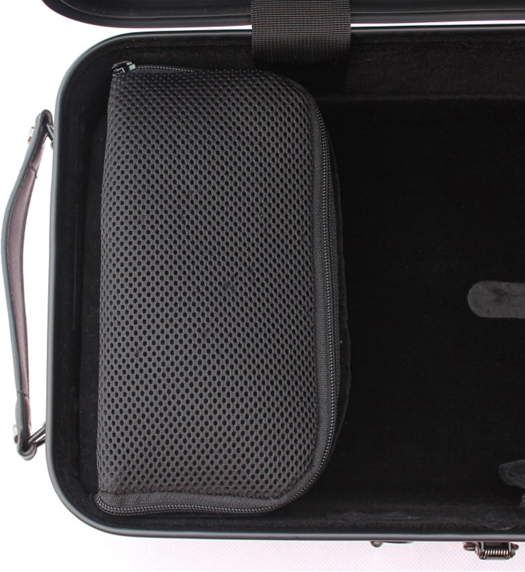 Violin case 4/4 Full size High strength Carbon fiber hard shell Durable handles Internal storage with Backpack straps Music Sheet bag (Rose with Lock)