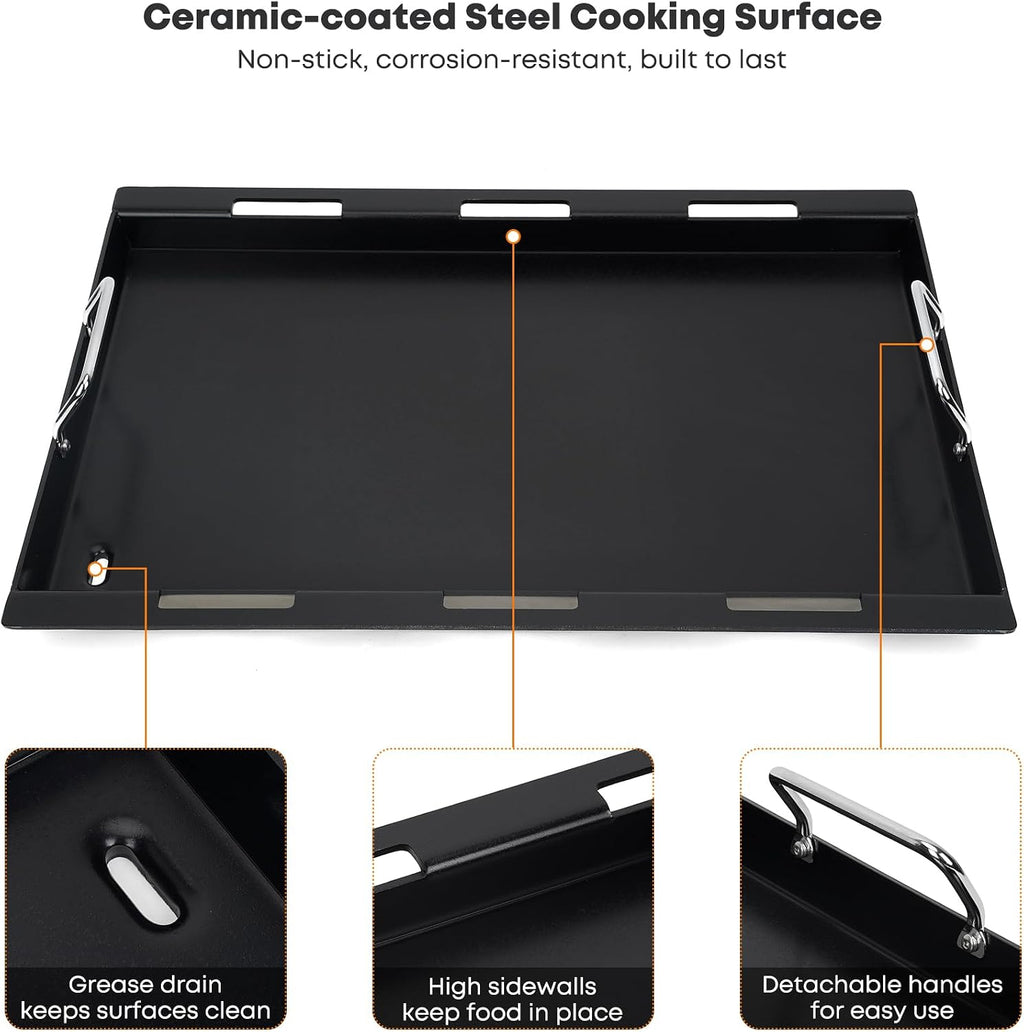 Stanbroil Nonstick Griddle Insert for Weber Spirit 300, Spirit 400 Series, Full Size Flat Top Griddle for Weber Spirit 310 315 320 330 335 425 435, Rust-Resistant