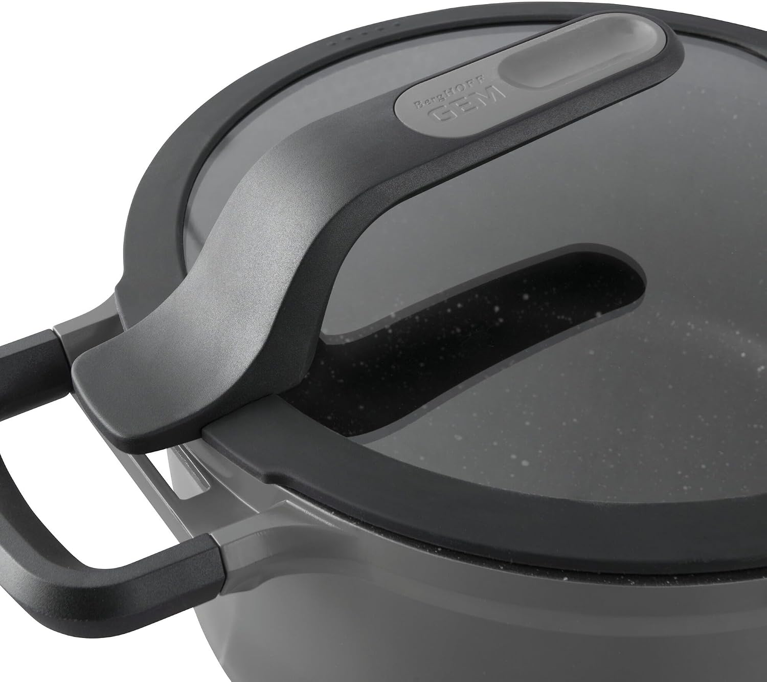 BergHOFF GEM Non-stick Sauté Pan 11' 4.9qt., Stay-cool, Detachable Handle, Glass Lid, Ferno-Green, Non-Toxic Coating, Induction Cooktop Ready