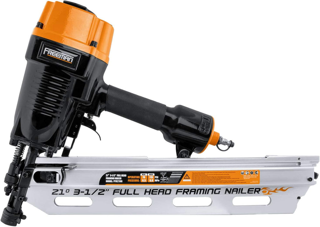 Freeman PFR2190 Pneumatic 21 Degree 3-1/2' Framing Nailer with Case