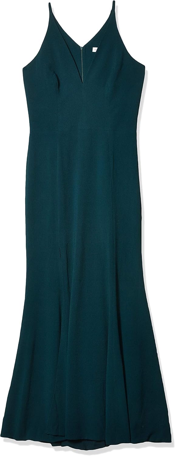 Iris Spaghetti Strap Plunging Long Dress