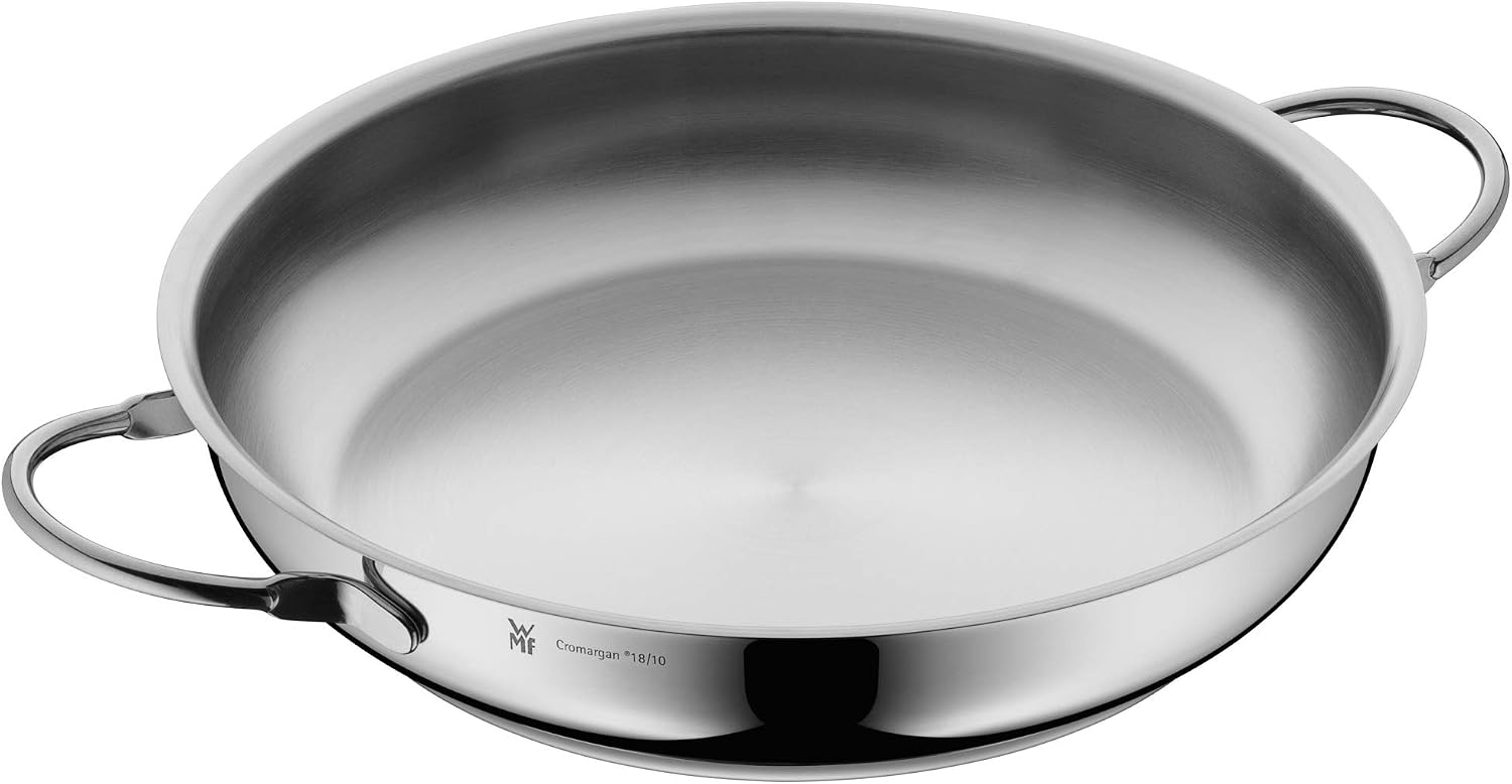 WMF Serving pan uncoated Ø 24cm Profi Made in Germany Pouring Rim Stainless Steel Handle Cromargan Stainless Steel Suitable for Induction Dishwasher-Safe