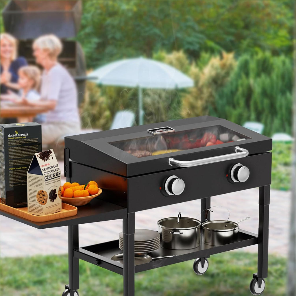 BBQ Future Griddle Lid for Blackstone 28 inch Griddle, Clear View Griddle Hard Cover Hood for 28' Blackstone 1517 1853 2206 1885 and More, Flat Top Cooking Station