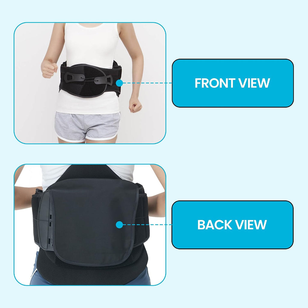 Comfyorthopedic LSO Back Brace for Lower Back Pain for Women & Men for Herniated Disc, Scoliosis, Post Surgery, Spine Fractures, Sciatica Relief Medical Grade Rigid Lumbar Support L0648/L0631