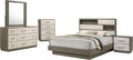 Coaster Home Furnishings Fenwick Contemporary 5-Piece Bedroom Set Eastern King Size Bookcase Bed Frame 48-inch Headboard Grey Oak/Almond 224981KE-S5