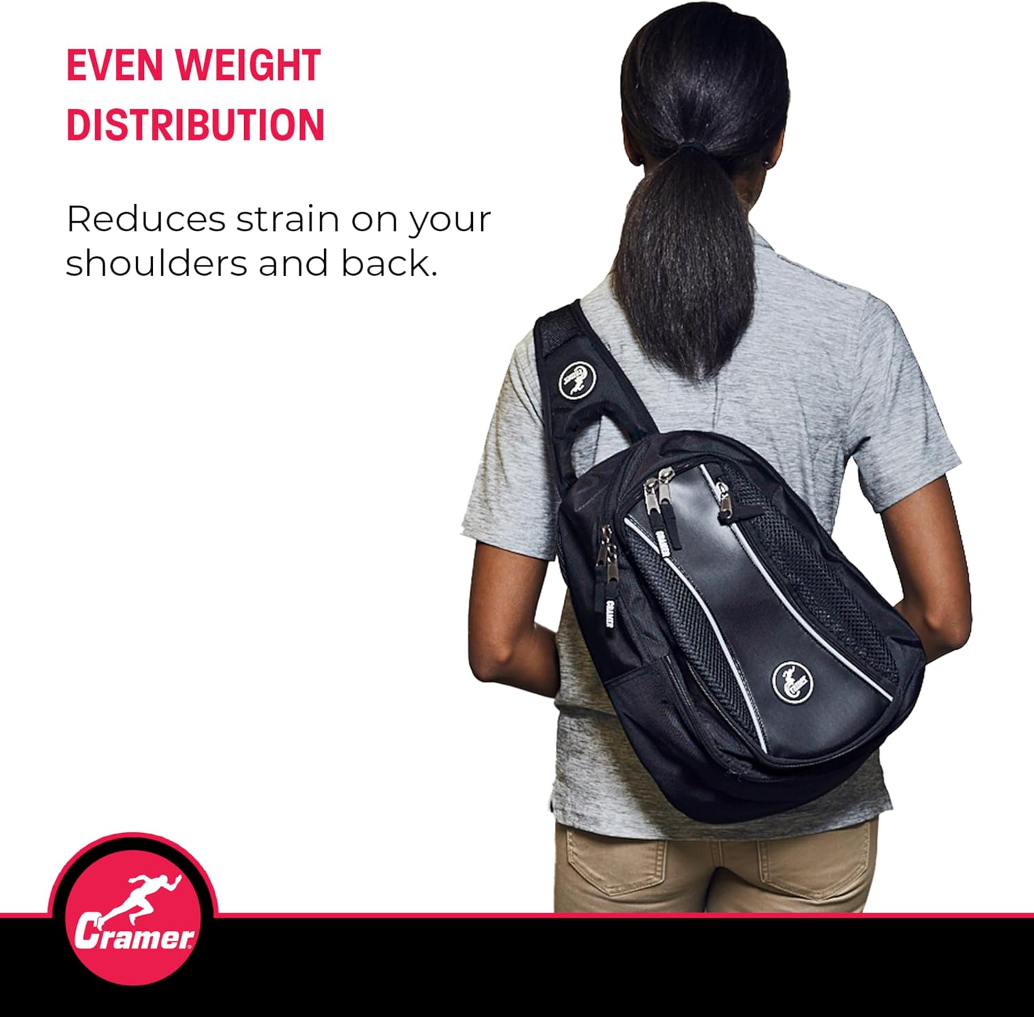 Cramer Sling Pack Elite, Small Athletic Trainer Bag for Carrying Supplies, Cross Body Travel Bag for for Trainers, Single Strap Organizing Backpack with Ample Storage and Easy Access