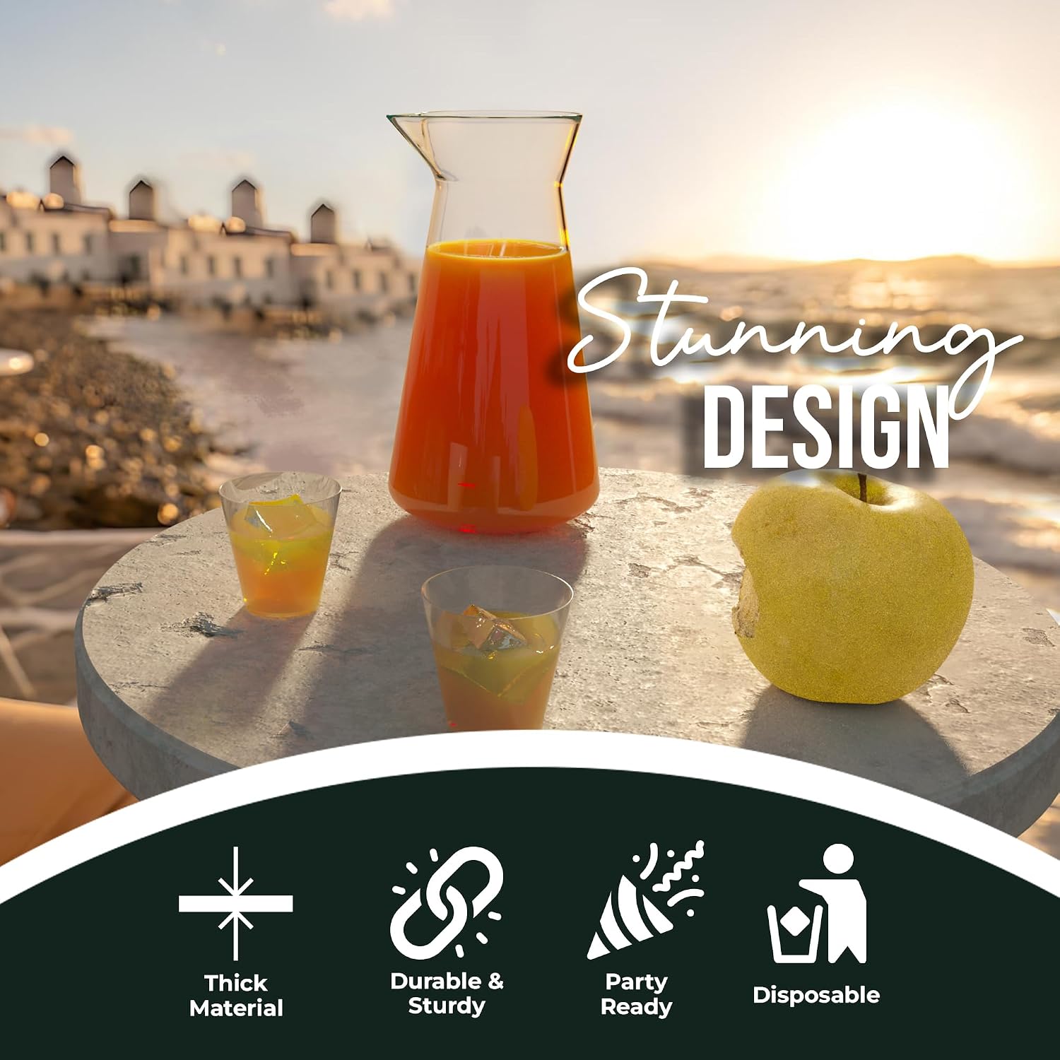 Exquisite Plastic Shot Glasses - Disposable 2500 Count 2 Oz Clear Shot Cups - Perfect Party Supplies