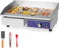 KOTEK Commercial Electric Griddle, 2000W 22' Flat Top Griddle, Stainless Steel Frame & Drip Tray, Adjustable Temperature Control 122℉-572℉, Countertop Teppanyaki Grill for Home, Kitchen, Restaurant