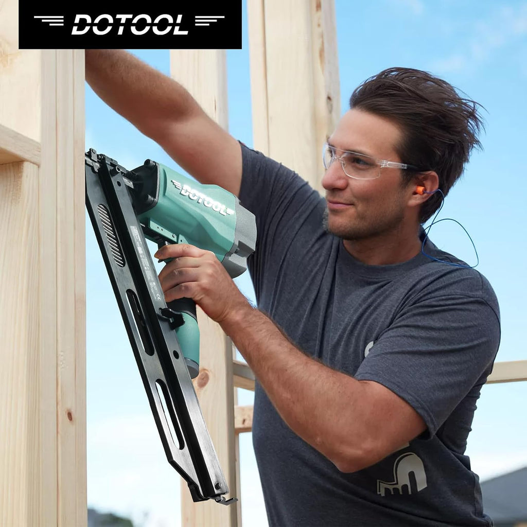 DOTOOL Framing Nailer, Framing Tool for 21 Degree 2-Inch to 3-1/2-Inch Plastic Collated Nails,Professional Pneumatic Nailer for Flooring, Roof Decking