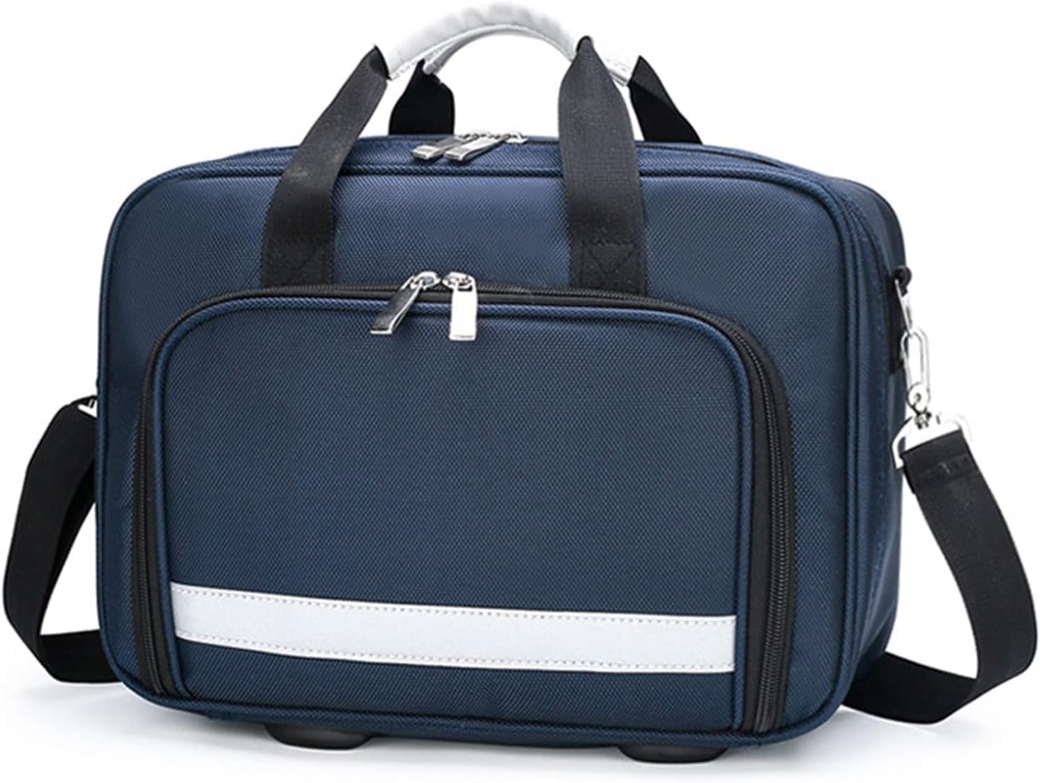 IOCCIOBB Professional Empty First Responder Bag Emergency Shoulder Bag Empty, Trauma First Aid Kits Storage Bag with Handle for Home, Office, and Outdoor Adventures(Navy Blue)
