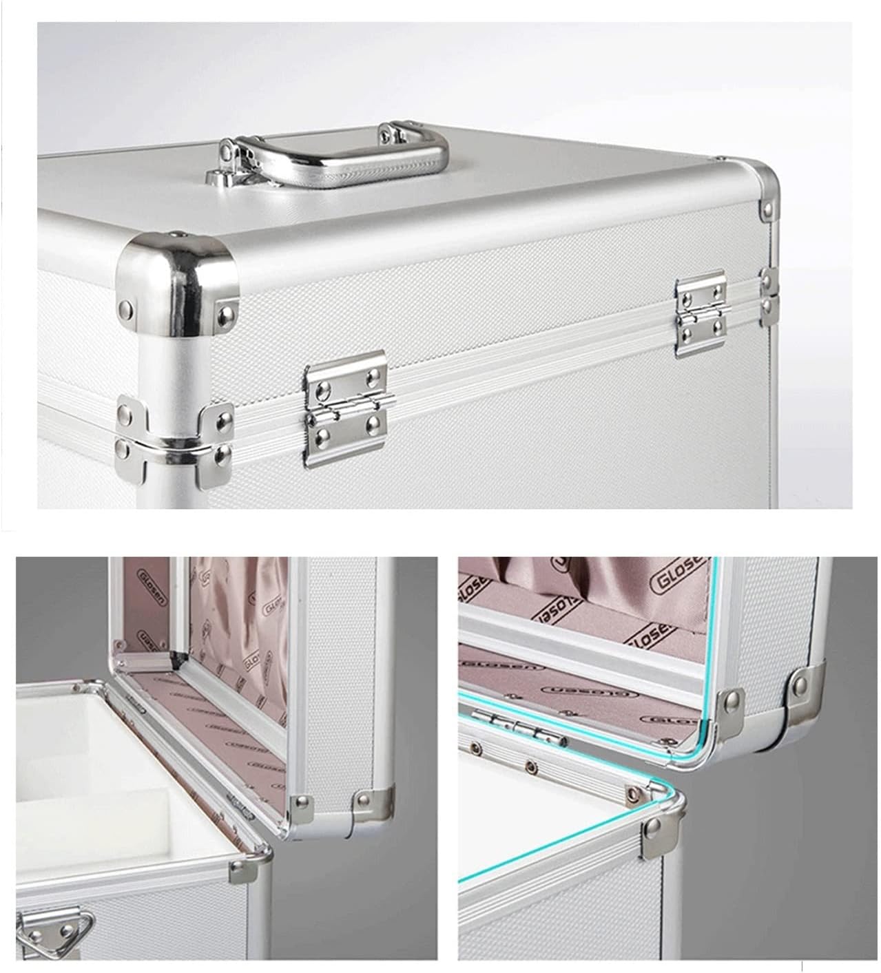 Medicine Storage Box Organizer Jewelry Travel Pill Case Family First Aid Portable Chest Cabinets -Empty Kit Medical Supplies Collection Container with Lock for Home