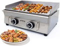 2800Pa 22' x 13.4' Stainless Steel Commercial Home Gas Grill Griddle, LPG Countertop Flat Top Grill with 6MM Thick Steel Plate, Ideal for Camping, Outdoor and Kitchen Use
