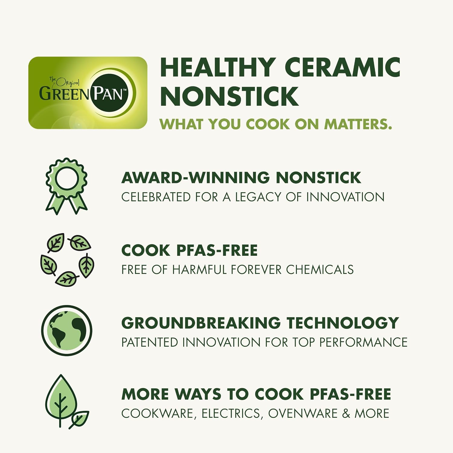GreenPan 12 Piece Nonstick Swift Cookware Set, Ceramic PFAS-Free Pots & Pans with Lids, Dishwasher & Oven/Broiler Safe to 600F, Kitchen Cooking Set, Sauce, Saute, Stock, Frying Pans, Cream