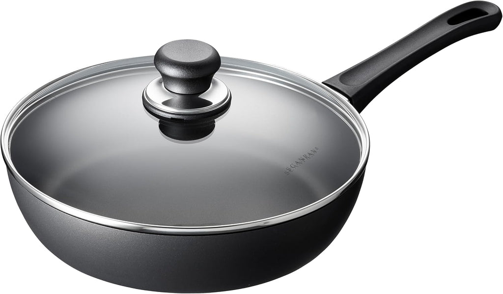 Scanpan Classic 2.75 quarts (10 1/4 inch) Nonstick Saute Pan with Lid – Compatible with Gas and Electric Stovetops, Metal Utensil Safe, Oven Safe to 500°F, Dishwasher Safe