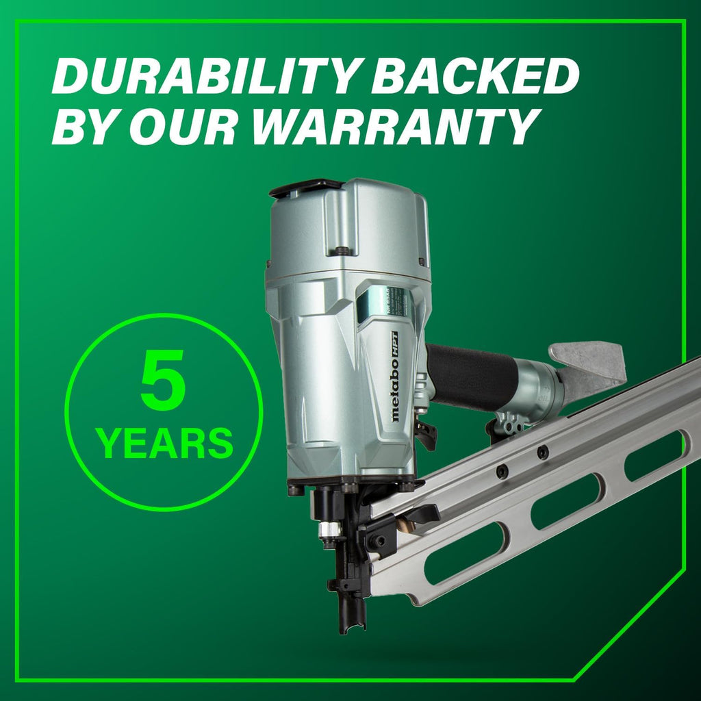 Metabo HPT Framing Nailer | High Grade Aluminum Magazine | Tool-less Depth Adjustment | Pneumatic | Framing Nails 2-Inch to 3-1/4-Inch | Rafter Hook | NR83A5(Y)