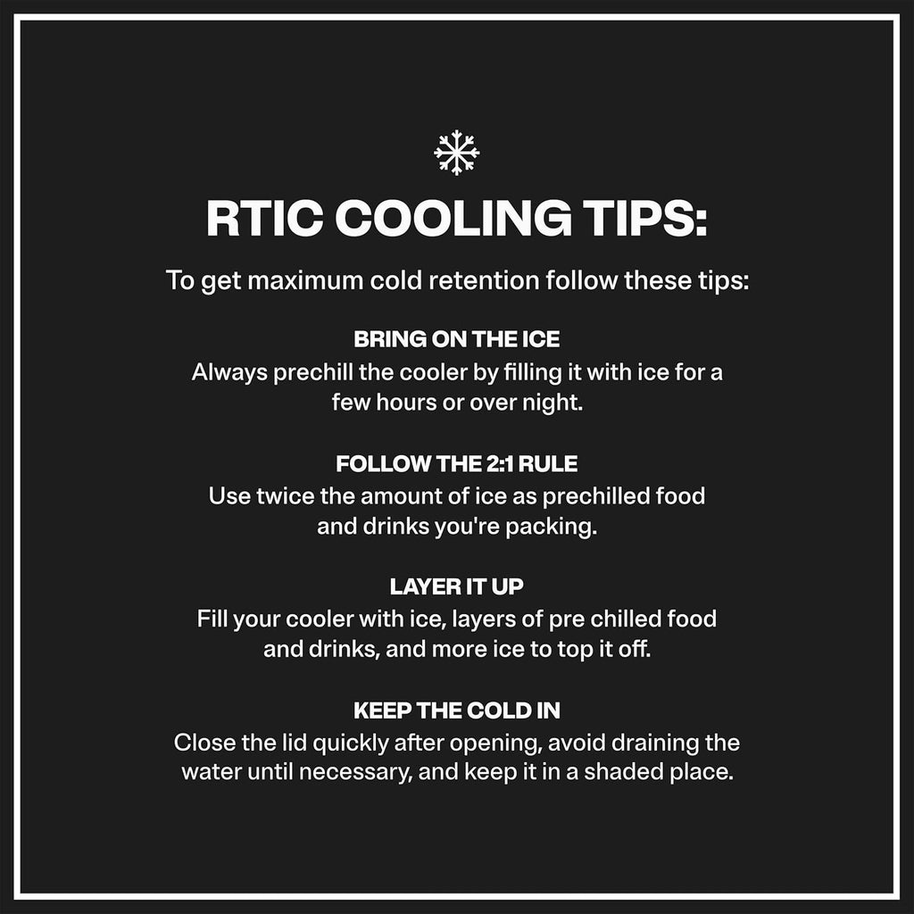 RTIC Ultra-Light Hard Cooler Insulated Portable Ice Chest Box for Drink, Beverage, Beach, Camping, Picnic, Fishing, Boat, Barbecue, 30% Lighter Than Rotomolded Coolers