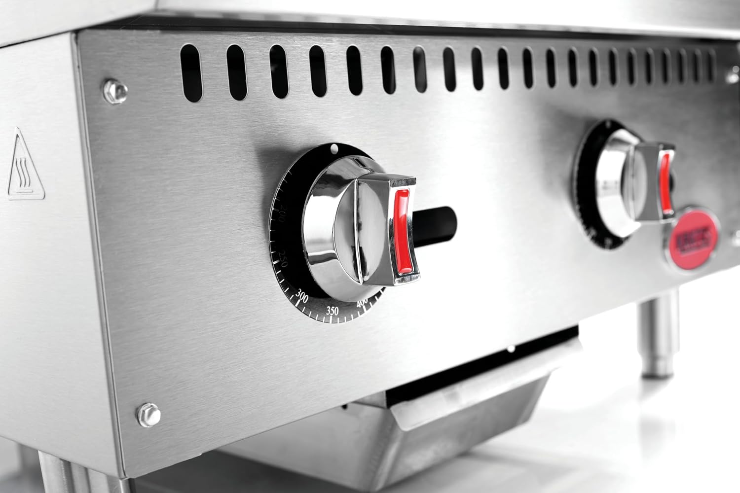 Kratos 24' Wide Commercial Restaurant Gas Countertop Griddle, Thermostatic Controls, 2 Burners, 60,000 BTU Output (29Y-007)