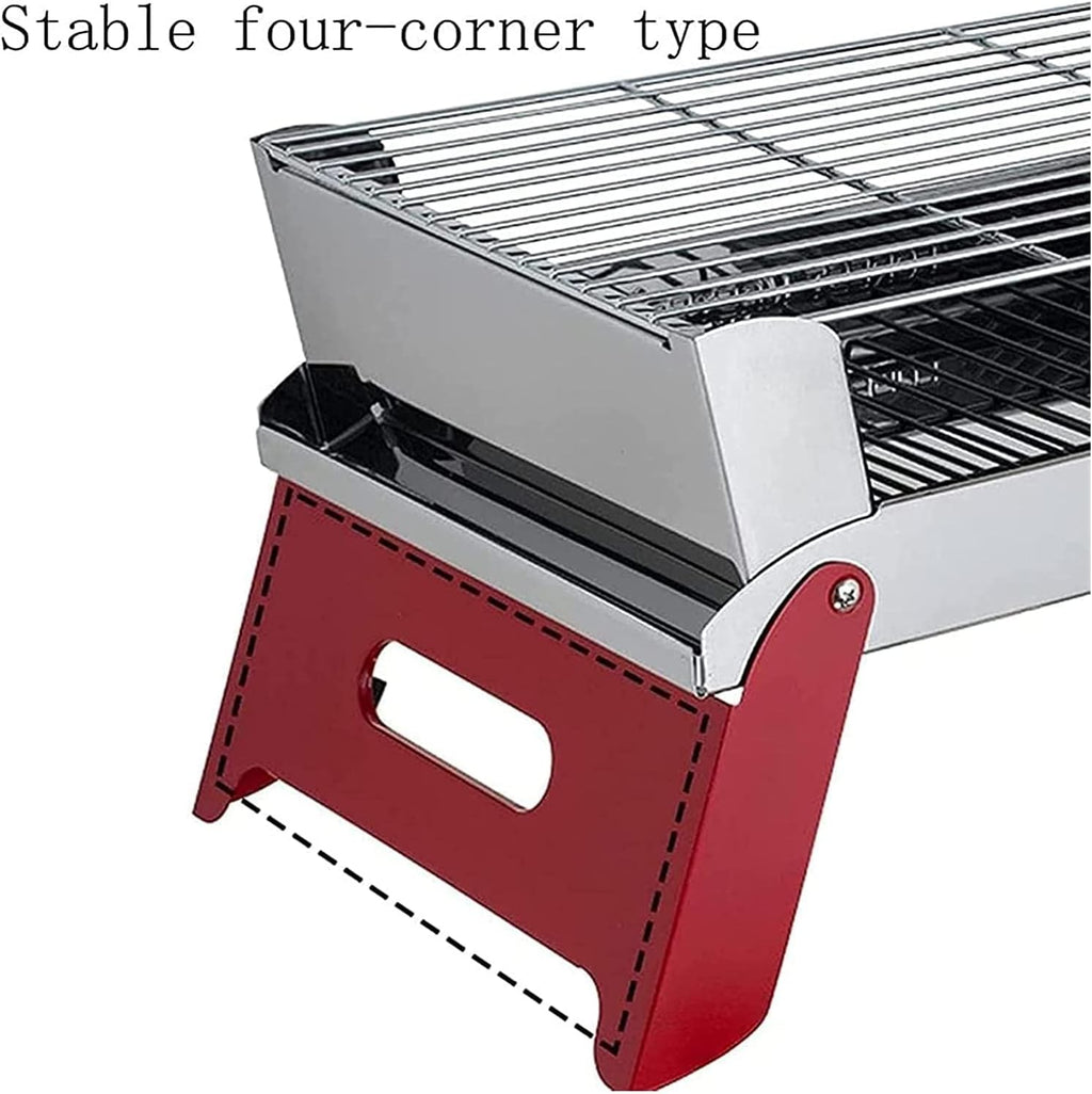 Bbq Grill Charcoal Grill Charcoal Stove Portable Charcoal Grill Stainless Steel Folding Grill Tabletop Outdoor BBQ Grill For Picnic Barbecue Grill Charcoal Griddle