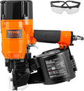VEVOR Coil Siding/Framing Nailer CN83N, 2' to 3-1/4' 15 Degree Pneumatic Siding Nail Gun with Tool-Less Depth Adjustment, 70-120PSI Air Coil Nailer for Siding Sheathing Wooding Fencing Decking