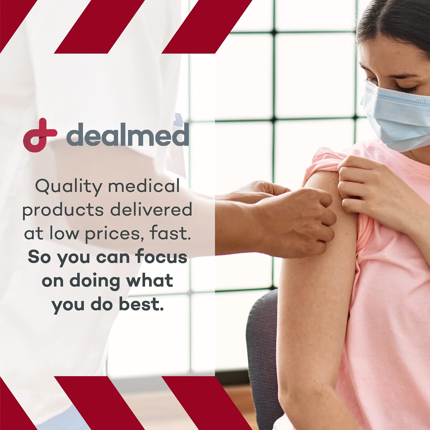 Dealmed Hydrocolloid Dressings–4' x 4' Standard Thickness Hydrocolloid Bandages, Wound Care Products for First Aid Kits, Box of 10, 24 Per Case and Individually Packed
