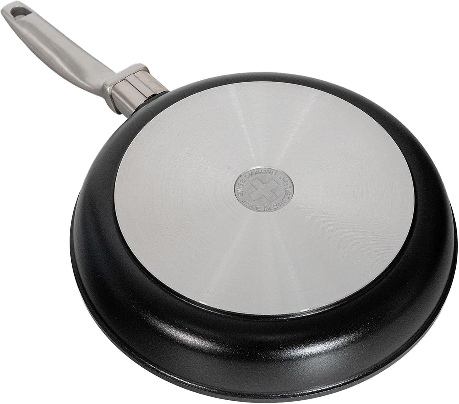 Swiss Diamond Nonstick Frying Pan Hybrid Ceramic and Diamond-Infused Fry Pan With Glass Lid, Dou Ceramic, Dishwasher and Oven Safe Fry Pans (9.5 IN)