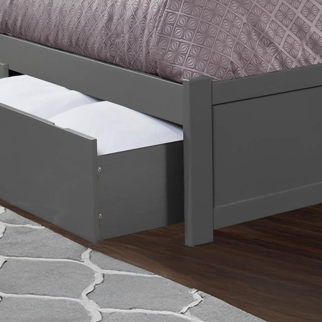AFI, Nantucket King Platform Bed with Footboard & Storage Drawers, Grey