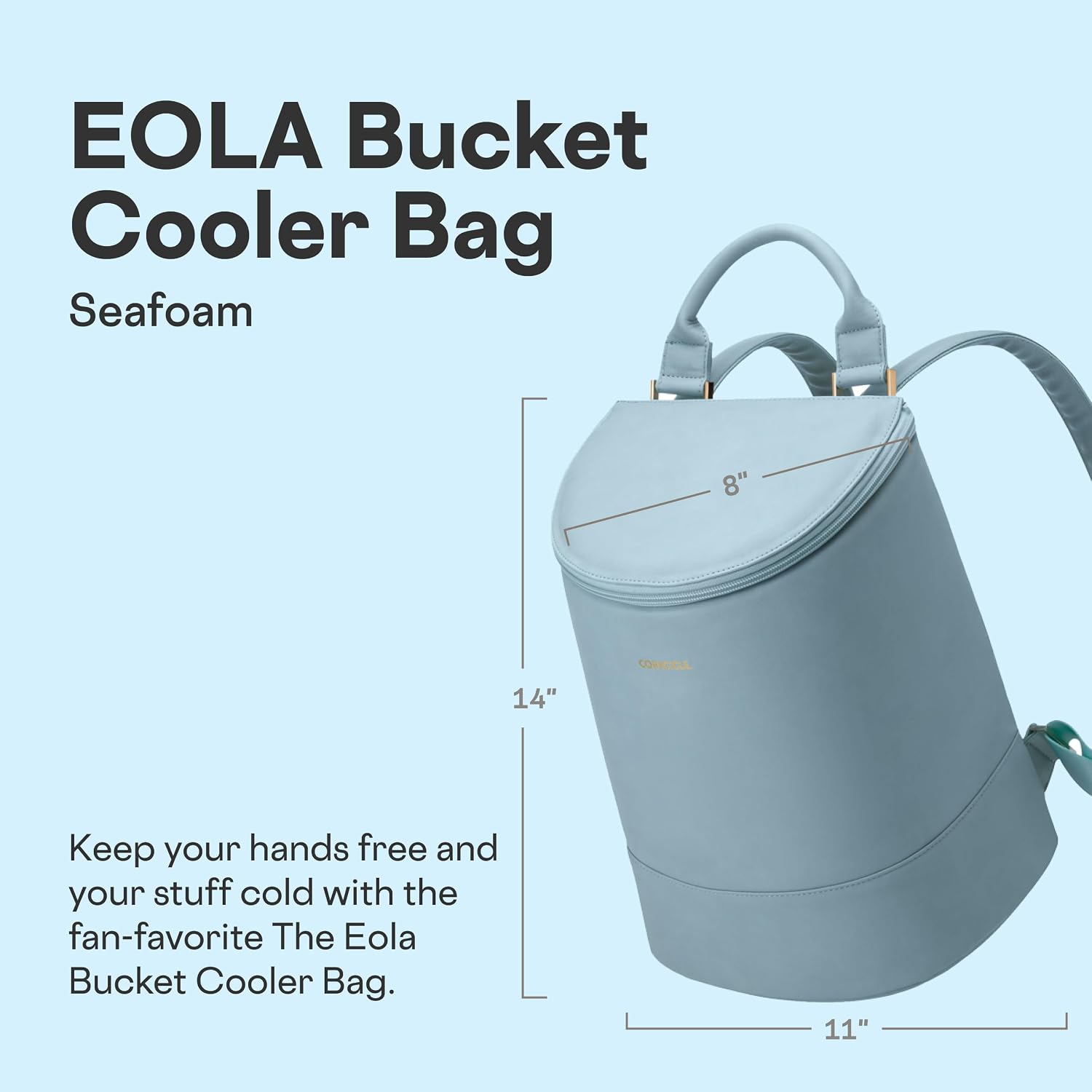 Corkcicle EOLA Cooler Backpack, Waterproof and Leak Proof Insulated Bag, Perfect for Wine, Beer, and Ice Packs