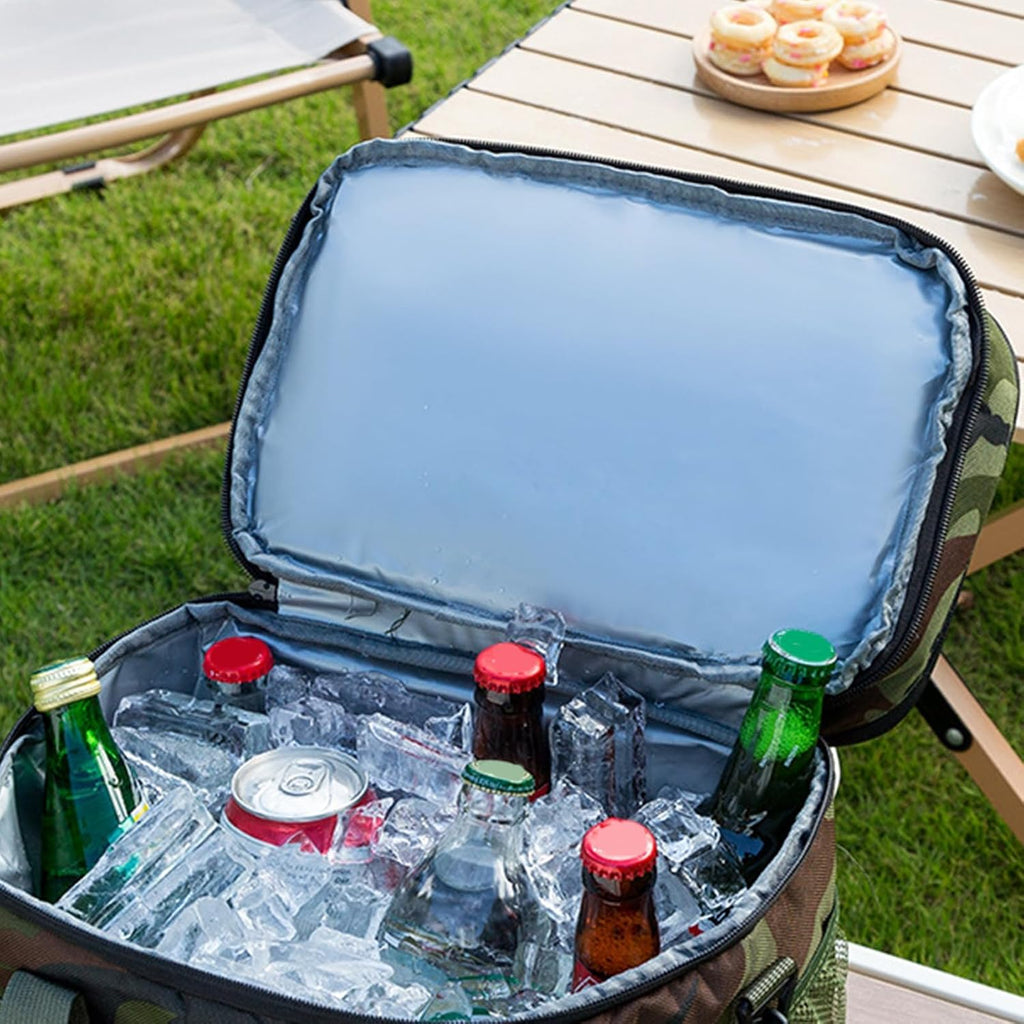 Cooler Bag - 19 Liter Takeaway Lunch Ice Box Insulated Waterproof Bags | for Outdoor Fishing Car Truck Camping Pool Work Road Trip G