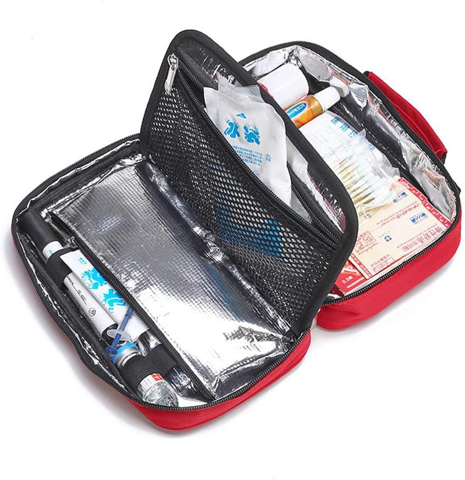 First Aid Kit Waterproof Portable Small Medicine Cold Storage Box Insulin Insulation Bag for Home, Workplace, Car, Caravan, Travel, Camping, Hiking