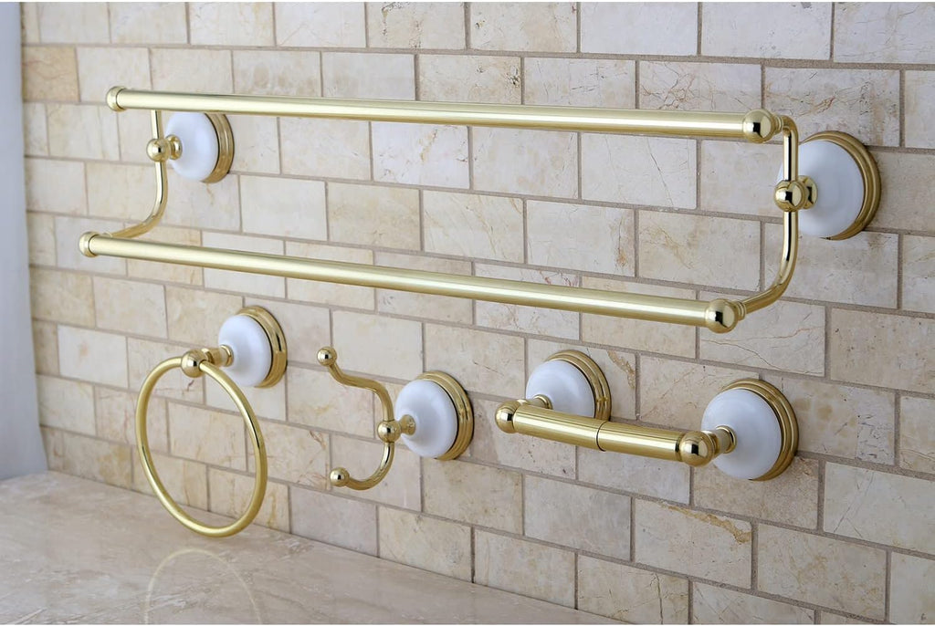 Kingston Brass BAK1113478ORB Victorian 4-Pieces Dual -Towel Bar Bathroom Hardware Set, 24 inch Length, Oil Rubbed Bronze