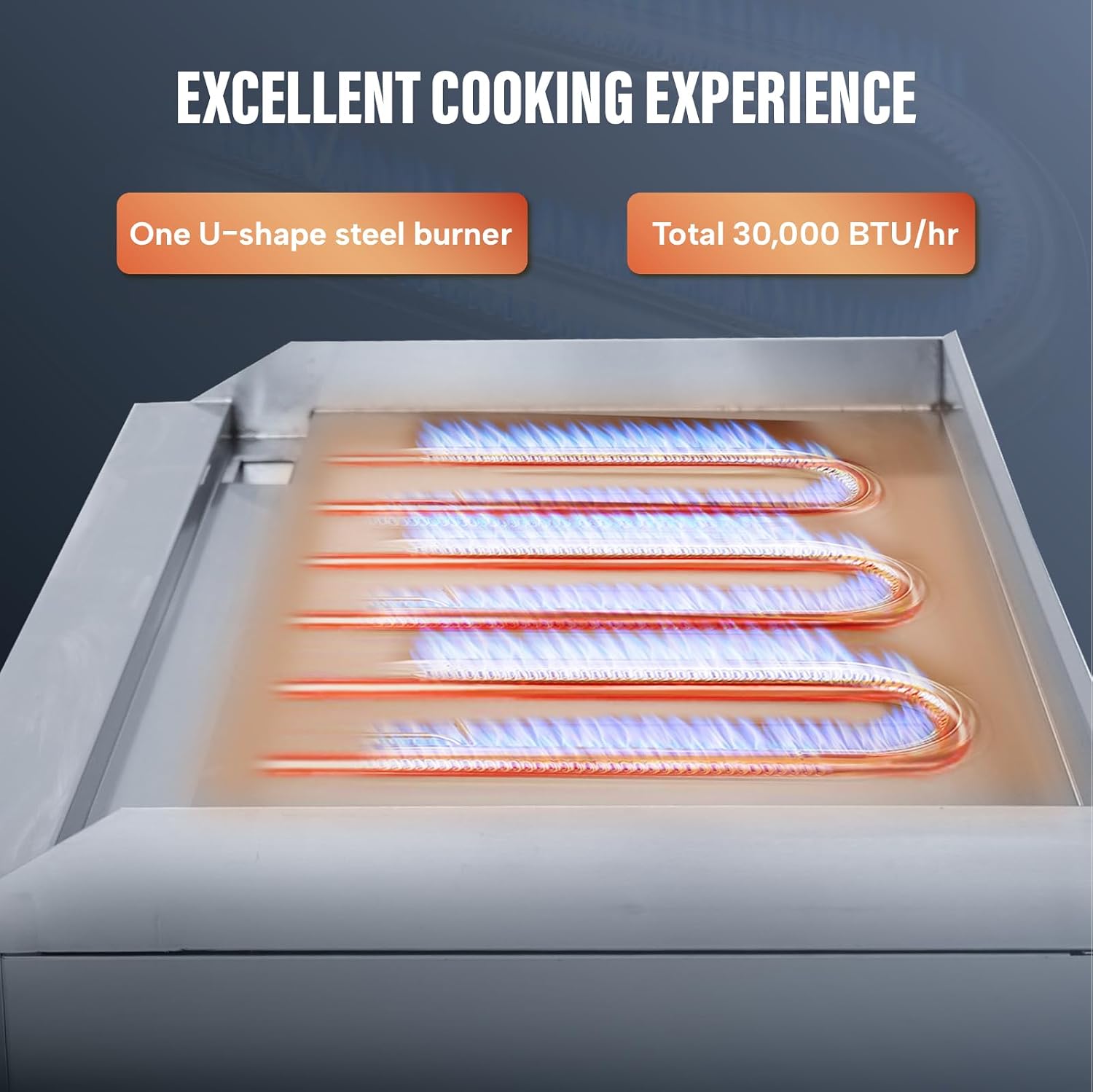 WESTLAKE 16'W Commercial Gas Griddle Countertop Natural Gas and Propane Griddle with Single Burners 30,000 BTU, Stainless Steel Plate Grill for Restaurants