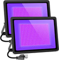 Black Lights 500W LED Black Flood Light Outdoor with Plug(6ft Cable) IP66 Waterproof LED Black Light Neon Glow for Party, Halloween, Fluorescent Poster, Body Paint