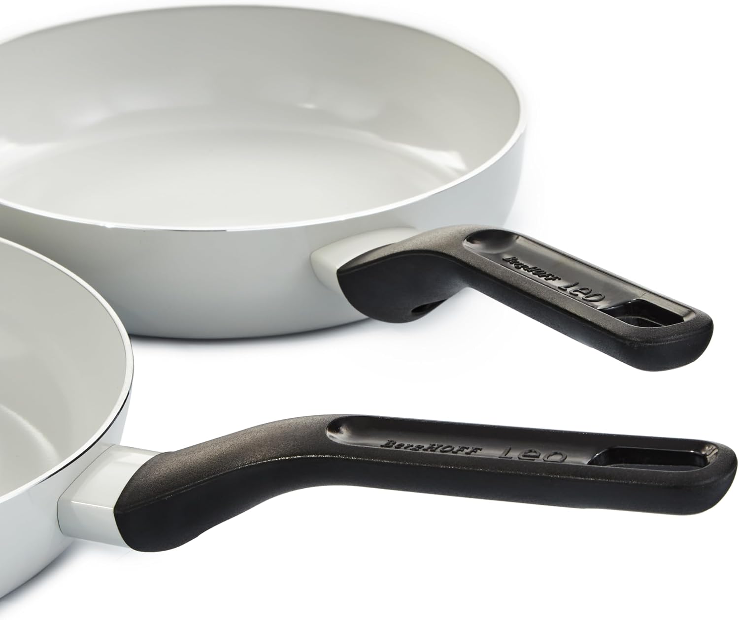 Berghoff Leo Glints 2Pc Nonstick Ceramic Large Frying Pan Set Recycled Aluminum CeraGreen Non-toxic Coating Stay-cool Handle Induction Pans, Spirit