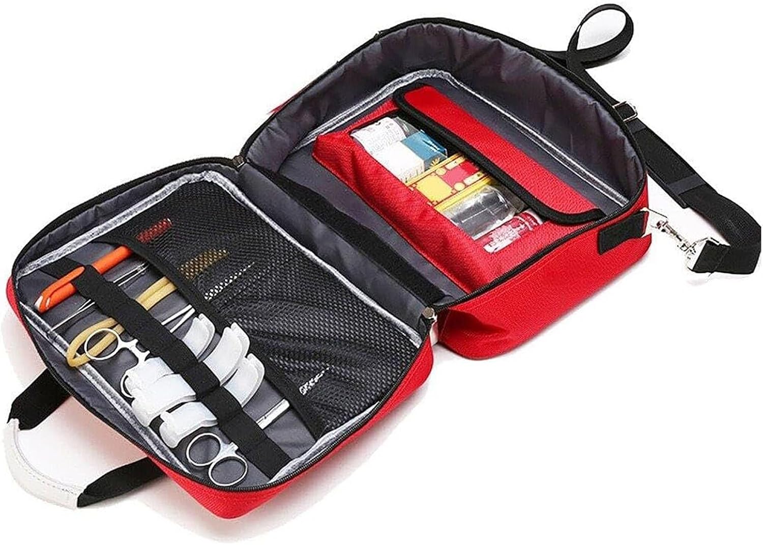 First Aid Bag Empty, Camping First Aid Kit Empty Bag Waterproof Medical Bag Medical Storage Bag with Shoulder Strap Multi-Function Travel Suit